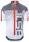 New Pro Herren Radtrikot mit durchgehendem Reißverschluss, kurzärmelig, USA, C Weiß, L