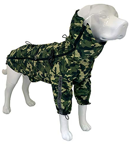 Croci Hiking Regenmantel für Hunde, tragbar, Camouflage, Größe 55 cm – 381 g