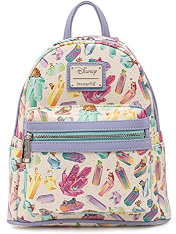 Loungefly Disney Crystal Sidekicks All Over Print Womens Double Strap Shoulder Bag Purse