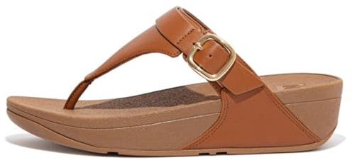 Fitflop Femme Lulu Adjustable Leather Toe-Post Sandals cale, Bronzage Clair, 38 EU