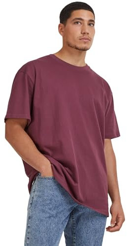 Urban Classics Men's Heavy Oversized Wide Cut, cherry, L