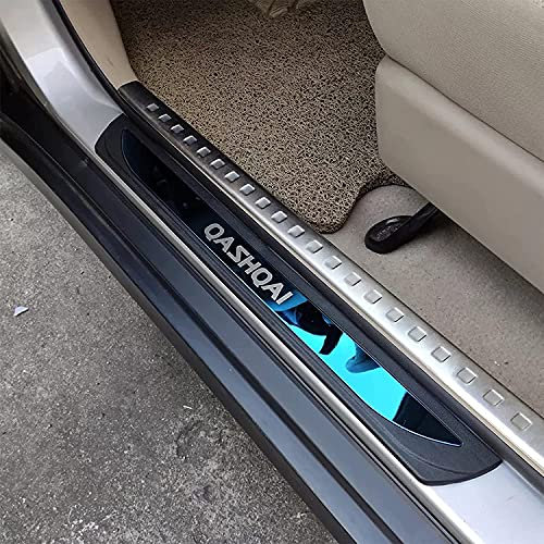 ENFILY 4Pcs Car Outer Door Sill Kick Plates Protector Accessories for Nissan QASHQAI J10 J11 2016-2022,Scuff Guard Threshold Welcome Pedal Strip Cover,