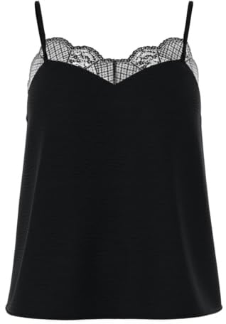 PIECES Women's Pctiffany Strap Lace Top Noos Bc Top (Pack of 1)