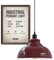 LEDSone Industriel Suspension Luminaire Rétro Lustre Plafonnier Vintage Lampe Éclairage de Plafond Abat-jour en Métal pour Restaurant Salon Chambre Cuisine Bar Couloir (Bourgogne)