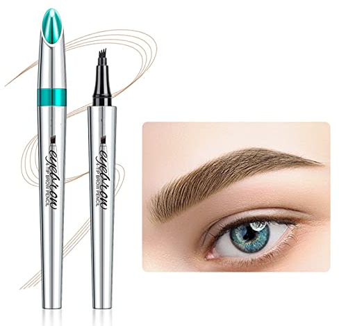 MEITREND Eyebrow Pencil - Waterproof Tattoo Brow Pen With Fork Tip Long-Lasting Brow Tint For Makeup Rapid Natural Brow Beginners
