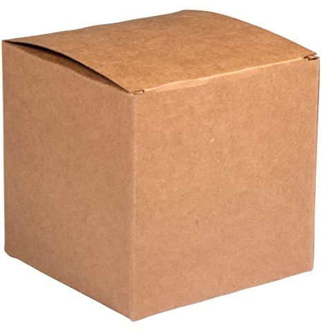 Rayher Faltschachtel, zum Befüllen, 10 x 10 x 10 cm, Set 3 Stück, Geschenkbox aus Karton, FSC zertifiziert, Geschenkkarton kraft, 67379521