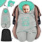 KIDIZ® Baby Einschlagdecke Winter mit Kapuze +Tasche Babyeinschlagdecke Universal für Babyschale, Autositz, z.B. für Maxi-Cosi, Römer für Buggy Babybett Kinderwagen & alle Gurtsysteme 3 & 5-Punkt Gurt