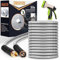 Garden Hose 50 ft, Stainless Steel Water Hose with 10 Function Nozzle Flexible, Heavy Duty, Lightweight, No-Kink, Pet Proof, Puncture Proof Hose Metal for Yard, Outdoor