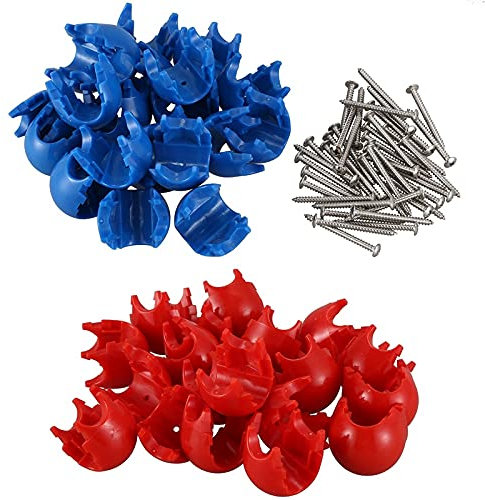 Ferleiss 20 Stück Kletterseil-Netz, 12 mm, Kunststoff-Verbindungsnetz, Schnalle, Klettern, Zubehör für Outdoor-Schaukel, Kletterseil-Teile