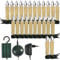 Trango 24-flammig LED-Christbaumkerzen 340146GO Weihnachtskerzen gelb-orange leuchtend – 24 LED-Kerzen mit Stecksystem Innenbereich – leuchtende Weihnachten