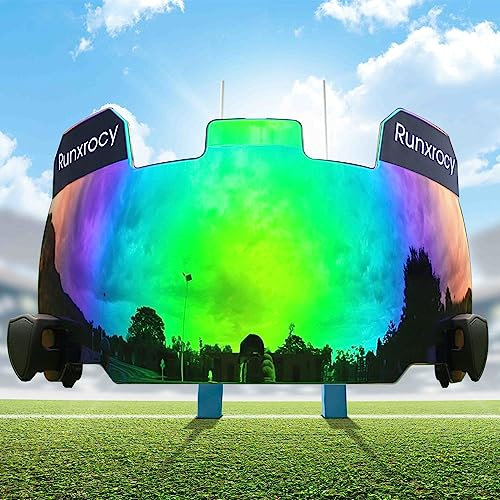 Runxrocy Fußball-Visier-Augenschutz, universelle Passform, Outdoor-Sport, schützender Augenschutz für Helm, inklusive Visier-Clips