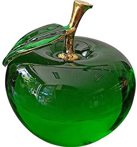 Ericetion Kunstglasfiguren Grüne Apfelglasschmuck Skulptur Für Zuhause, Büro, Bücherregal Moderne Dekoration