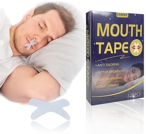 Mouth Tape Schlaf for Sleeping, 120 Stück Mundpflaster und Mundtape Anti Schnarch, Mundpflaster Hilft Gegen Schnarchen Sleep Tape, Mundstreifen für Weniger Mundatmung