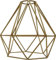 LEDSone Vintage-Lampenschirm aus Metall, Retro, geometrisch, industriell, Drahtkäfig, Lampenschirm, Lichtschutzkäfig (Gold Diamond)