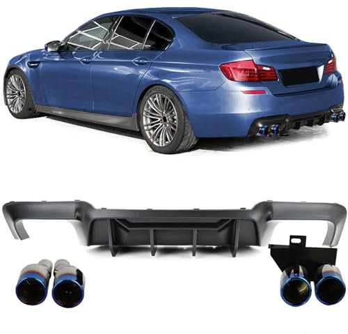 Umbau Heckdiffusor + Endrohre Titan passt für BMW F10 F11 520 523 525 528 530