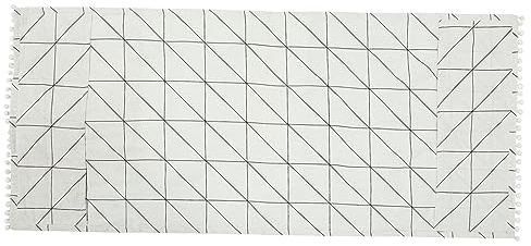 OSALADI Washing Machine Top Protector Cover, Dustproof Refrigerator Top Cotton Cover, White Large Checkered Design for Home Appliance Protection