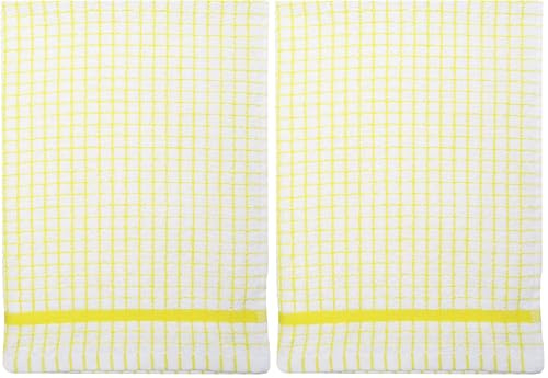 Samuel Lamont & Sons Poli-Dri Tea Towel Gold,Size 50cm x 70cm, 100% Cotton Terry Towelling, Ultra-Absorbent & Super Soft Kitchen Towel, Machine Washable, Gold, One Size (Pack of 2)