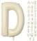 Biapian Buchstaben Ballons XXL, 40 Zoll Große Buchstabe D Folienballon, 101.6CM Beige Buchstaben Luftballon Aluminiumfolie Helium Ballons für Geburtstag Babyparty Hochzeit Jubiläum Dekoration(Creme D)