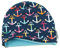 Kleine Könige Mütze Mädchen Herbst Winter Kindermütze · Modell Bunte Anker · Innen Fleece türkis · Größe 110/116 (KU 50-52)