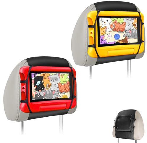 2X Soporte de Tablet para Automóvil, Soporte Tablet Coche, Soporte Tablet para Reposacabezas Elástico para Todas las Tabletas de 6.5 A 11 Pulgadas, Compatibles con Ipad, Switch y Fire Tablets.