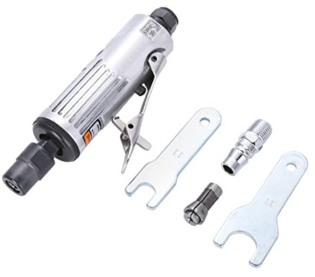 Poliermaschine mit variabler Geschwindigkeit 1/4-Zoll-Luft-Stabschleifer 25000 U/min 90 PSI-Winkel-Stabschleifer-Kit Mühlengraviermaschine Ait pneumatisch for Polieren von Metallschleifen für Schlei