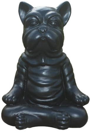 Bulldogge Buddha-Statue, Meditierende Yoga-Hund-Figur, Buddha Figur Meditation Yoga, Dekorative Harz Tier Katze Yoga Pose Statue, Für Zuhause, Badezimmer, Schlafsaal, Wohnzimmer