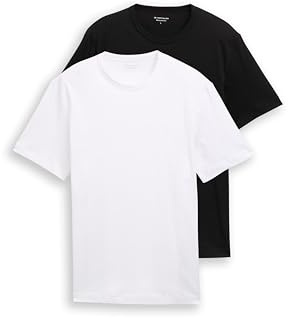 TOM TAILOR Herren Basic T-Shirts im 2er-Pack