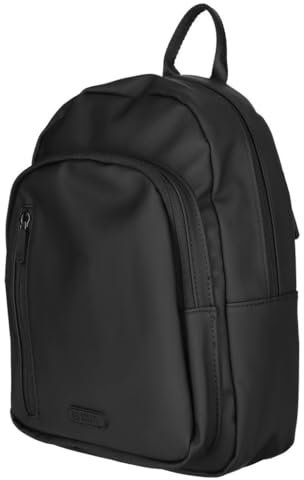 Christian Wippermann kleiner Damen Rucksack leder Optik City Bag Plane Tasche Bag Schwarz