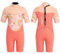 Gogokids Shorty Neoprenanzug Kinder, 2,5mm Neoprenanzüge Rückenreißverschluss Kleinkinder Kurze Nassanzüge Komfort & Wärme, UV Neopren für Schwimmen, Schnorcheln und Surfen, Alter 8-9 Mädchen, Rosa