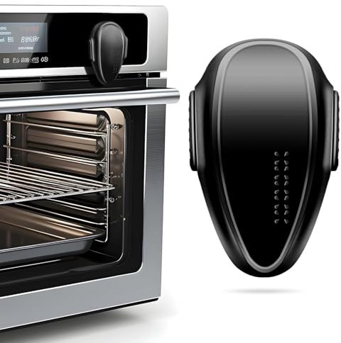 JOZMMZEOOA Backofen Kindersicherung,2 Stücke Herdschutz Kindersicherung 180° Drehknöpfe Schrank Kühlschrank Schloss Herd Sicherung Knöpfe mit Kleber,für Babys Kleinkinder Ofenschutz (Schwarz)