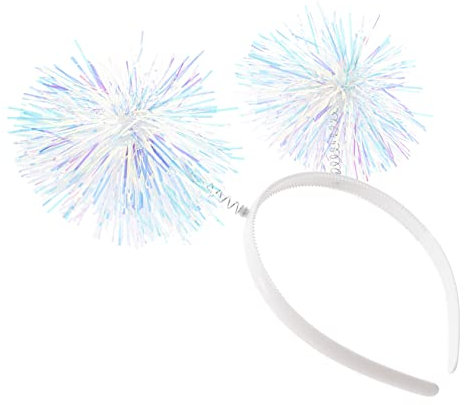 TOYANDONA Bandeau De Bourdonner Bandeau De Noël en Strass Rouge De Bal Anniversaire Oreilles en Velours Chapeaux Clinquant Plastique Blanche