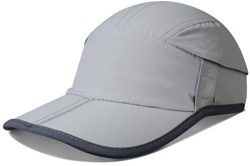GADIEMKENSD Gorra de Baseball de Secado Rápido con Malla Transpirable, Protección Solar Gorra para Correr, Gorra Deportiva Exterior Refrescante para Fútbol, Bicicleta, Tenis, Gris Claro