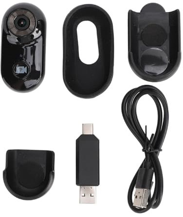 YUEYASHUX Pet Action Camera 90 Degree Wide Angle 1080P 2MP Wifi Body Worn Camera with Back Clip 1/4in Thread Case Portable Personal Video Recorder for Outdoor Cycling (Black)