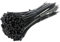 Nylon-Kabelbinder, Kabelbinder, 30 Stücke Breite 3/4mm Selbstsichernde Kunststoff Nylon Krawatte Schwarz Krawatte Befestigungs Ring Kabelbinder Zip Wraps(Wide 3 mm - 150 mm)