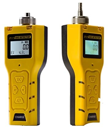 ZKLGS Détecteur De Gaz, Compteur de Fuite portatif de détecteur de gaz d'azote N2 portatif for l'humidité de température de pompage/Diffusion Active/PPM, MG/m3,%VOL, MG/L