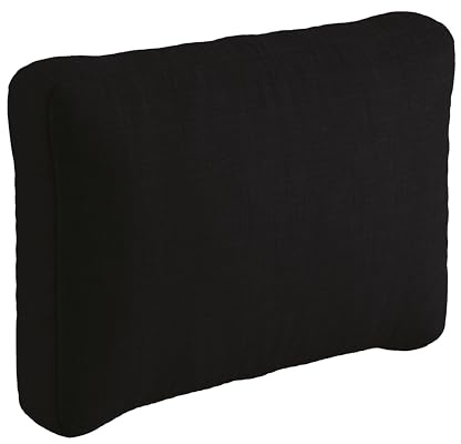 sunnypillow Palettenkissen Outdoor, wasserdicht, UV-lichtecht - Rückenkissen 60x40x20cm - Palettenauflage für Palettensofa für Haus und Garten - Palettenpolster für Palettenmöbel - Kissen Schwarz