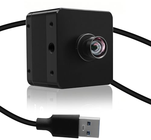 Svpro USB3.0-Kamera, 20MP USB-Kamera für Computer, Hochauflösende 5K-Webcam mit 95° (H) Verzerrungsfreiem Objektiv und Metallgehäuse, AR2020 Ultra HD UVC-Kamera für Windows, Linux, MacOS, Android