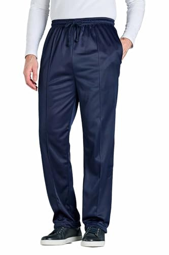 Chums Men's Easy Pull-On Track Pant with Full Elasticated Waistband | Wardrobe Essential Lightweight Stretch Waist Tracksuit Bottoms / Jogger Activewear with Durable Drawstring / Drawcord