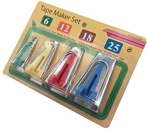 CKPSMS Marke -# KP-19022 Bias Tape Maker Set 6MM 12MM 18MM 25MM Nähquiltwerkzeuge (BTM-4pcs/pack)