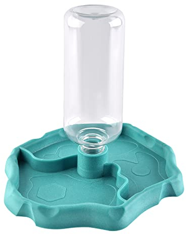 Furpaw Schildkröten Wasserschale, 2 in 1 Wasserschale und Futterschale für Reptilien, Automatisierte Futterspender Trinkschale Eidechse Chamäleon Bartagamen
