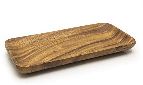 Yandoc Servierschale rechteckig aus Holz, Servierteller aus Holz (Mittel)