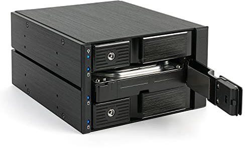 FANTEC 2185 BP-SA2131 SAS I,II + SATA I,II,III Backplane für 3X 3,5 HDD in einem 2X 5,25 Einschub. Mit einem 70mm Lüfter an der Rückseite. Trägerlos. Aluminiumgehäuse und Front in schwarz