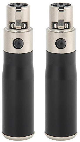 Adaptador 2PCS Mini XLR Enchufe de 3 polos en Mini XLR Caja de 4 polos Carcasa de aleación de zinc Conexión del adaptador de audio Cámaras SLR, Cámaras profesionales, Micrófono Dispositivos de audio