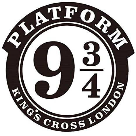 Platform 9 3/4 Wandtattoo Übertragung Nursery Schlafzimmer Haus Vinyl Lösbare Tapeten Mode Dekor (22 * 22,5 cm)