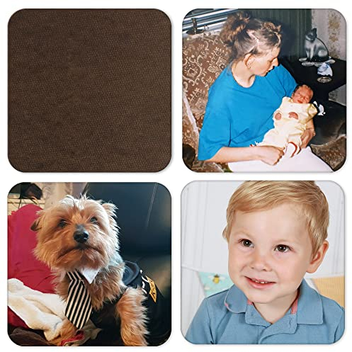 Personalised Drink Coasters Set of 4, Custom Photo Coaster Using Your Own Photos, Gloss, Square