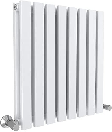 Warmehaus 600 x 550 mm Bianco Orizzontale Radiatore di Design Doppia Colonna Radiatore Rad Rad Pannello Piatto