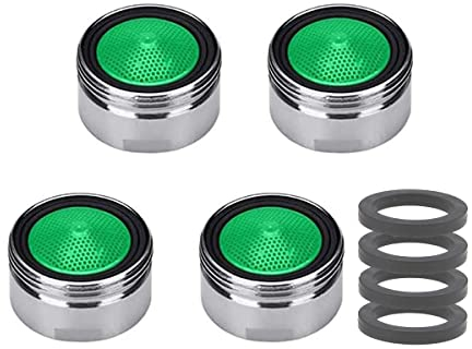 4 Pack Tap Aerator M18/M20/M22/M24, Water Saver Tap Filter Nozzle Faucet Aerator Replacement Parts - External Thread (M20)