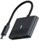 Rapoo UCR-3001 USB-C 3-1 Speicherkartenleser, Aluminium, kompatibel mit SDXC, SDHC, SD, MMC, RS-MMC, Micro SDXC, Micro SD, Micro SDHC, UHS-II und UHS-I Karten, USB-A Port mit 5Gbps (7,5W)