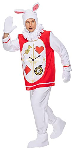 EraSpooky Weißes Kaninchen Kostüm für Halloween, Karneval, Motto Party Kleidung