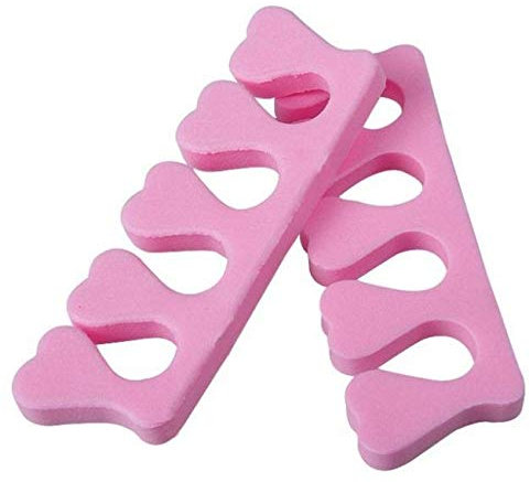 Bargain Wells Pink Foam Toe Separators 1 Pair – Soft Pedicure Sponge Set for Nail Painting, Art & Manicure